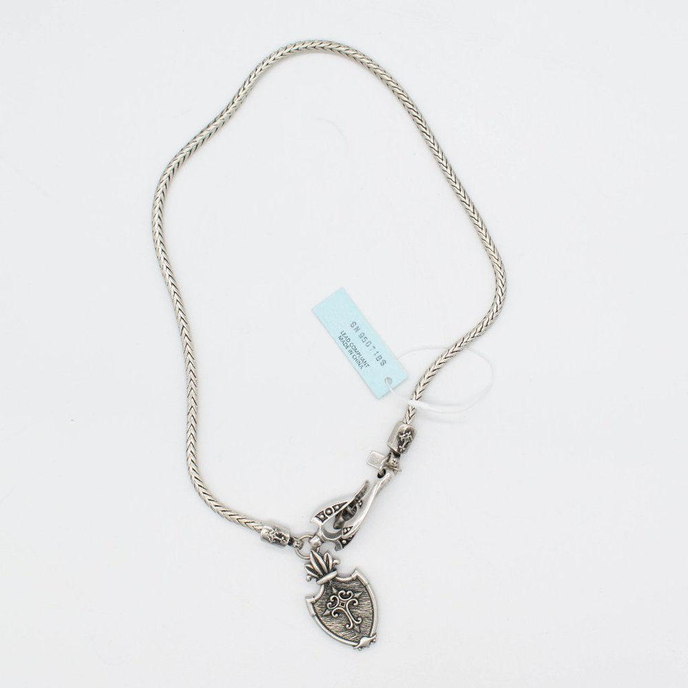 Stigma by Kim Min Sun Men’s Fleur De Lis Crest Pendant Necklace